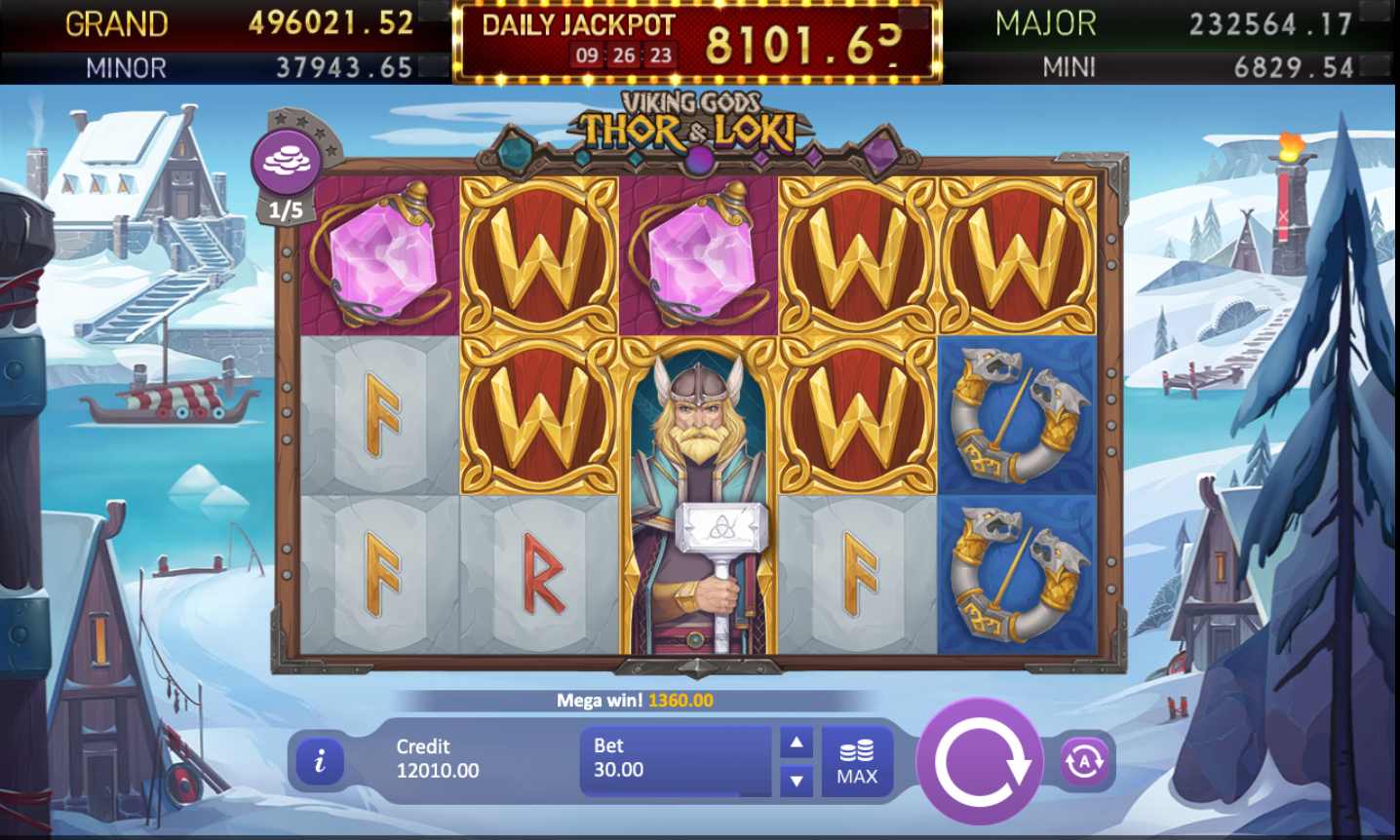 Viking Gods Thor and Loki slot